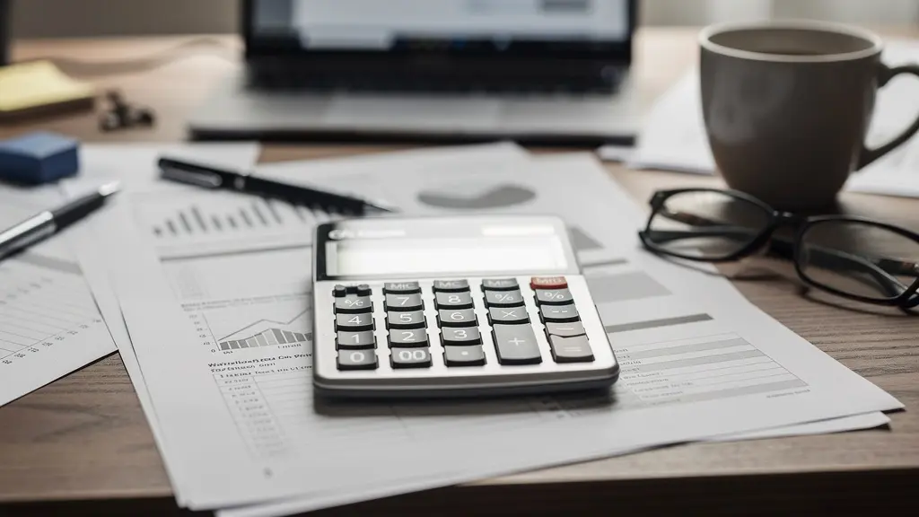 Calculatrice et documents fiscaux sur bureau pour investissement immobilier Floride